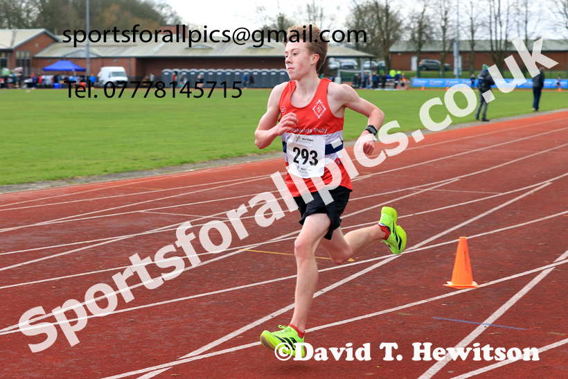 Mens Under-17s Young Athletes 5k, 2026 Northern Mens 12 and Womens 6 Stage Road Relays and Young Athletes 5k, Sheepmount Stadium, Carlisle. Photo: David T. Hewitson/Sports for All Pics